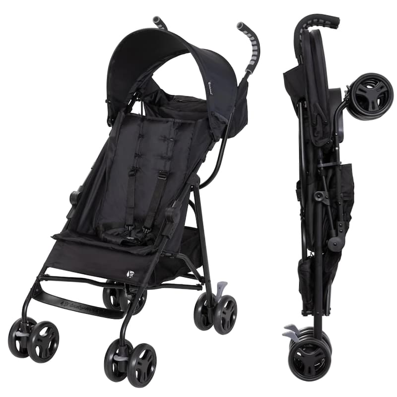 lightweight stroller open and folded