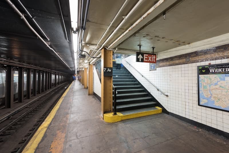 Empty Subway Platform